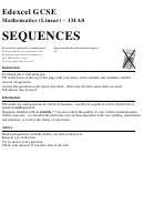 Edexcel Gcse Mathematics (linear) - Sequences Problems