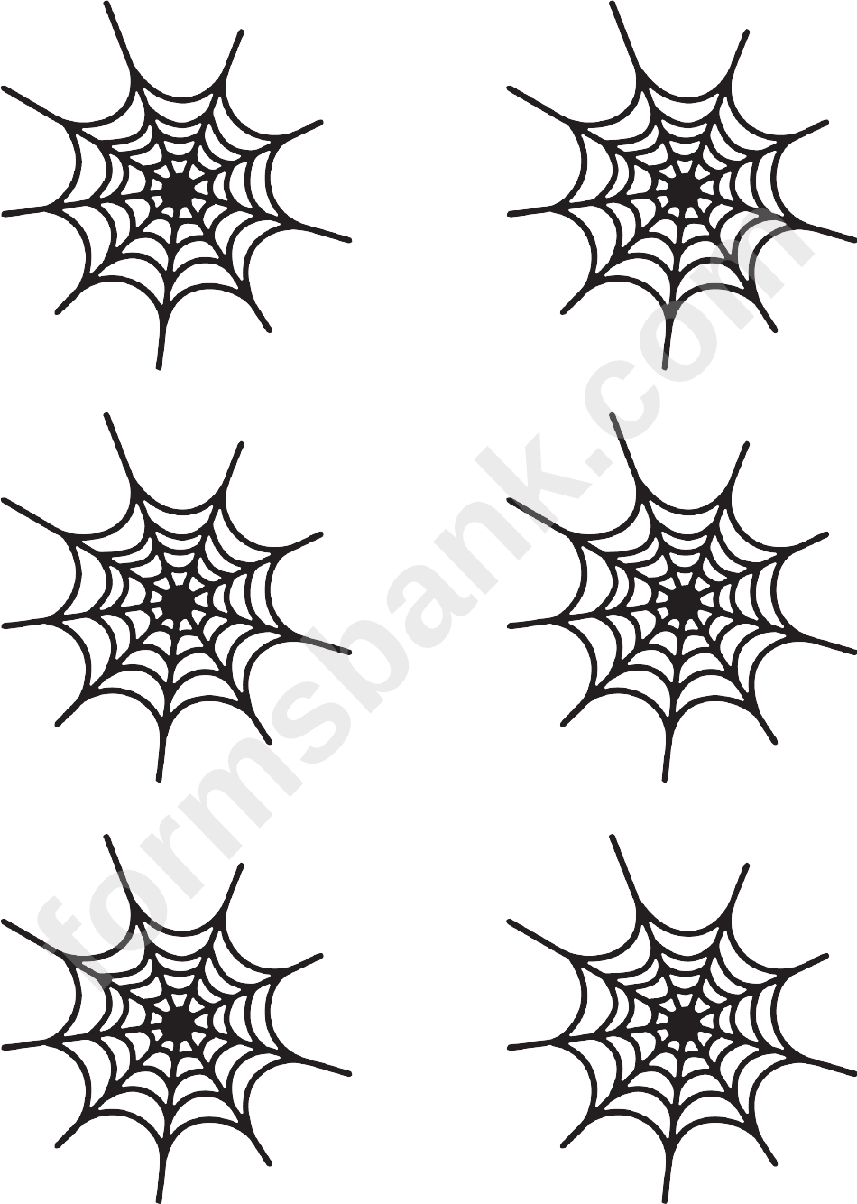 Small Spiderweb Templates printable pdf download