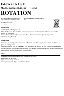 Edexcel Gcse Mathematics (Linear) - Rotation Printable pdf