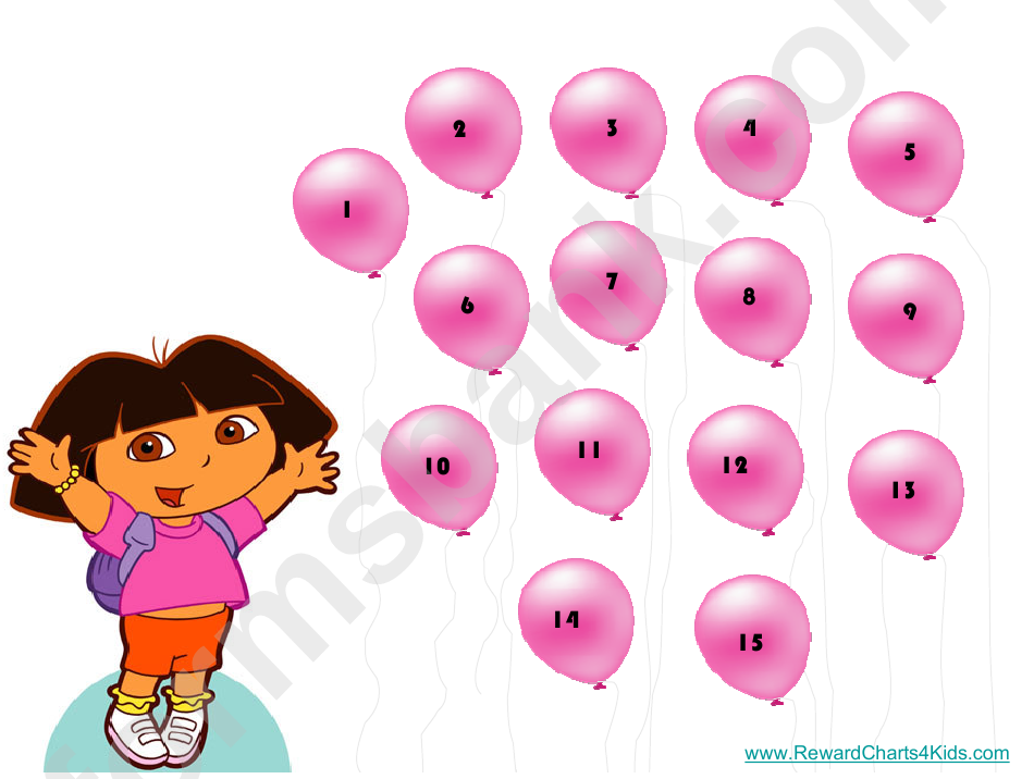Air Balloons Reward Chart For Kids