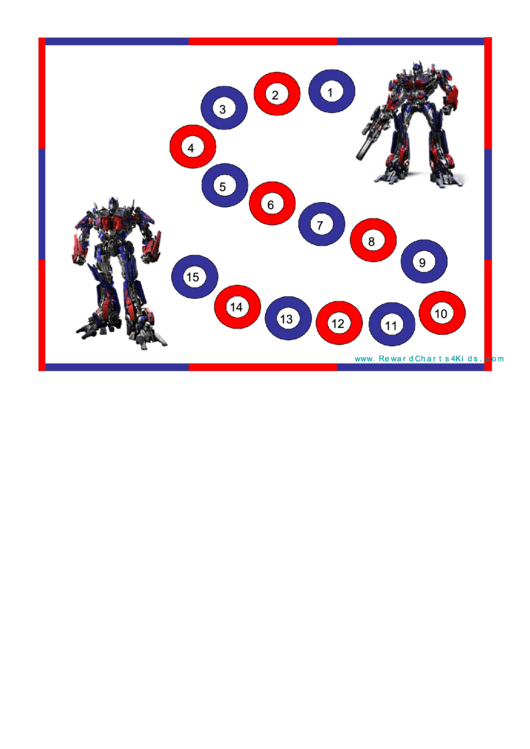Transformers Reward Chart For Kids Printable pdf