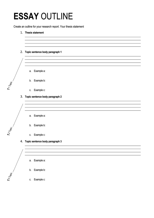 Essay Outline Template Printable pdf
