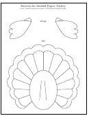 Stuffed Paper Turkey Template - Tail And Wings