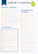Healthy Pantry Staples Chart