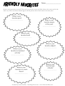 Friendly Favorites Activity Sheet