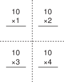 Multiplication Flash Cards Template 10 X 12