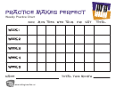 Weekly Piano Music Practice Chart
