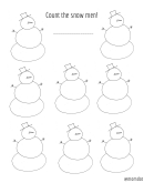 Snowman Kindergarten Activity Sheet Printable pdf
