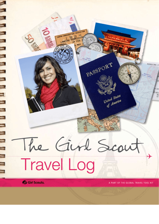 The Girl Scout International Troop Travel Log Template Printable pdf