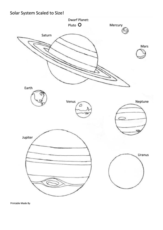 Solar System Coloring Sheet Printable pdf