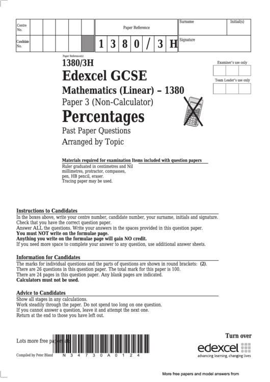 Percentages Mathematics Worksheet Printable pdf