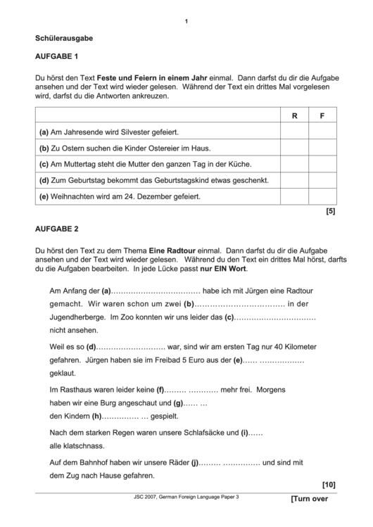 First Language German Worksheet Printable pdf