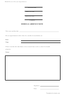 Medical Absence Note Form