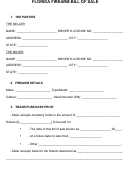 Fillable Florida Firearm Bill Of Sale Printable pdf