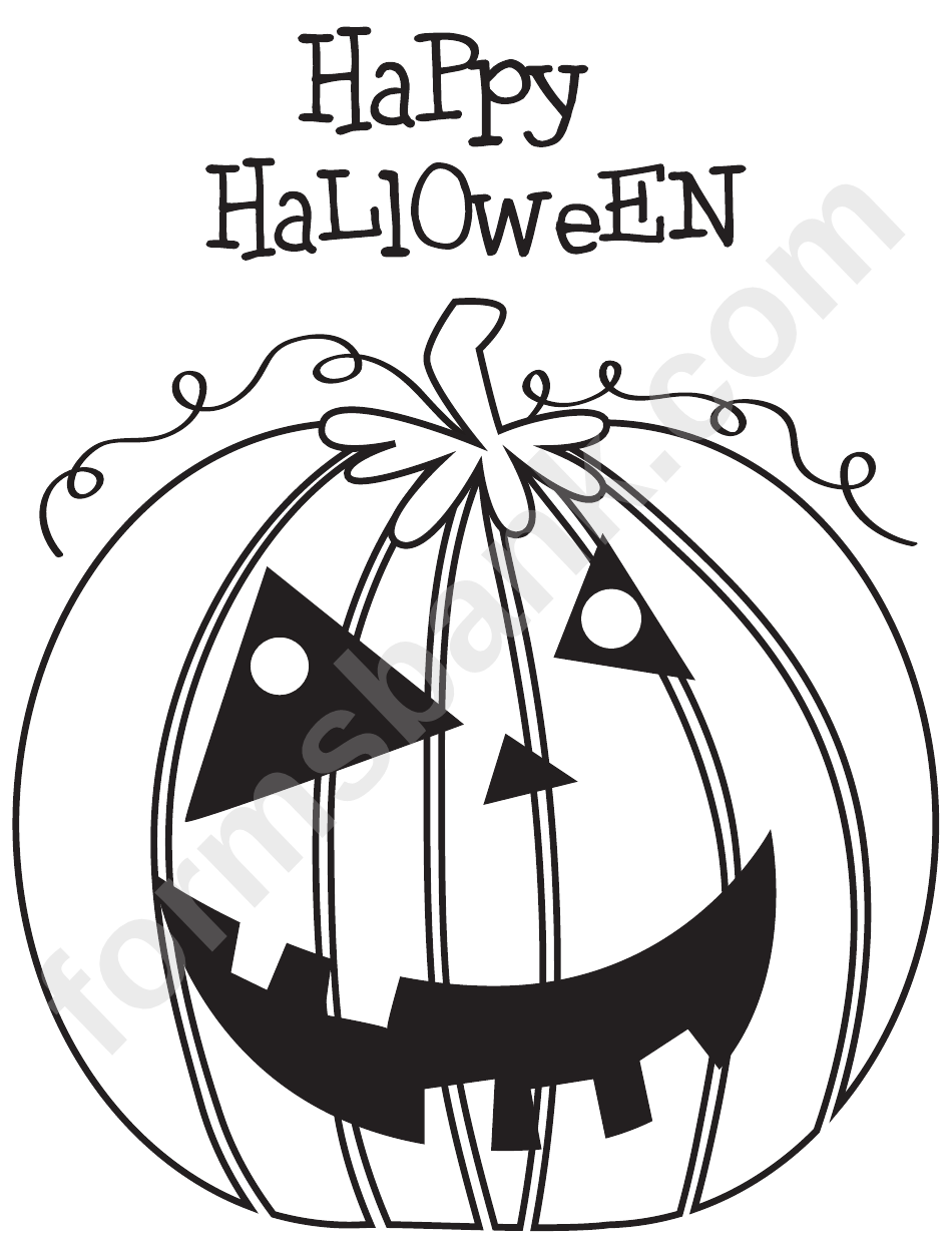 Happy Halloween Coloring Sheets