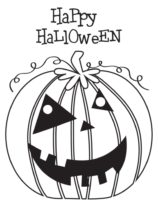 Happy Halloween Coloring Sheets
