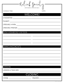 Relief Society Opening Exercises Agenda Template