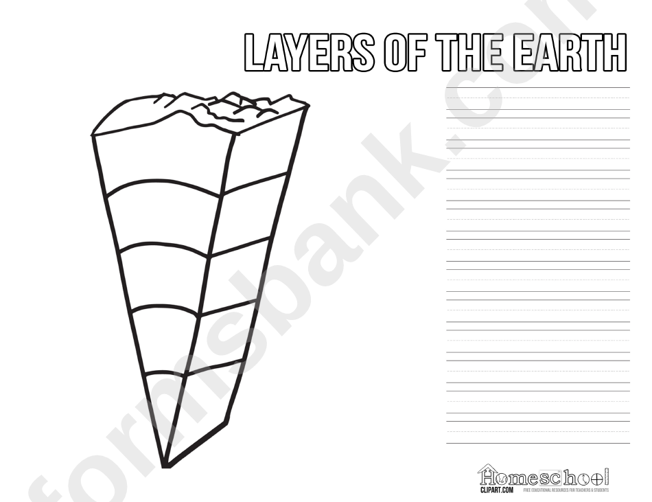 Layers Of The Earth Geography Worksheet