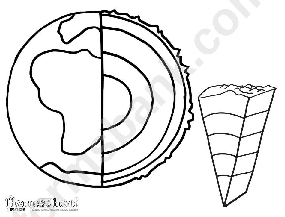 Layers Of The Earth Coloring Sheet