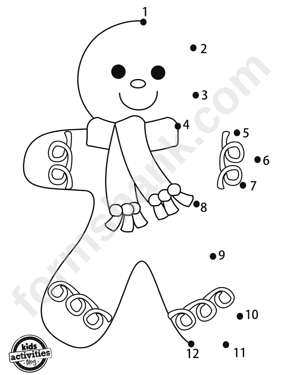 Gingerbread Man Template printable pdf download