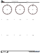 Creating Clocks Worksheet Template With Answer Key Printable pdf