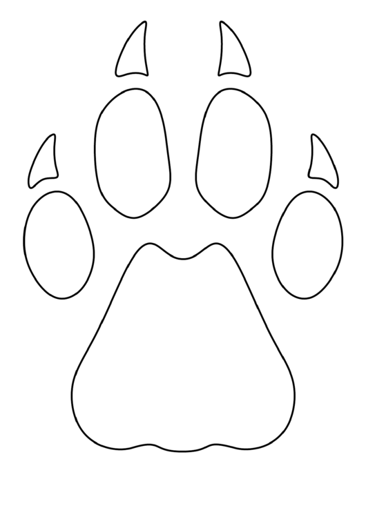 Cheetah Paw Pattern Template Printable pdf