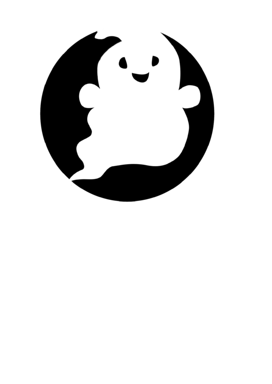 Cute Ghost Stencil Template Printable pdf