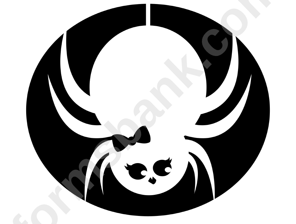 Cute Spider-Fly Stencil Template