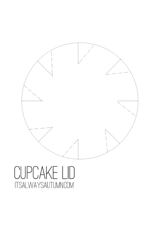 Cupcake Lid Template Printable pdf