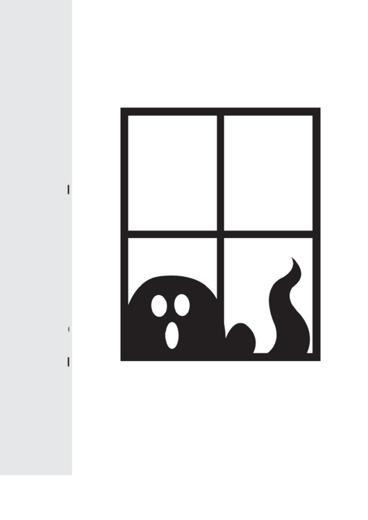Peeking Ghost Pumpkin Carving Pattern Template Printable pdf