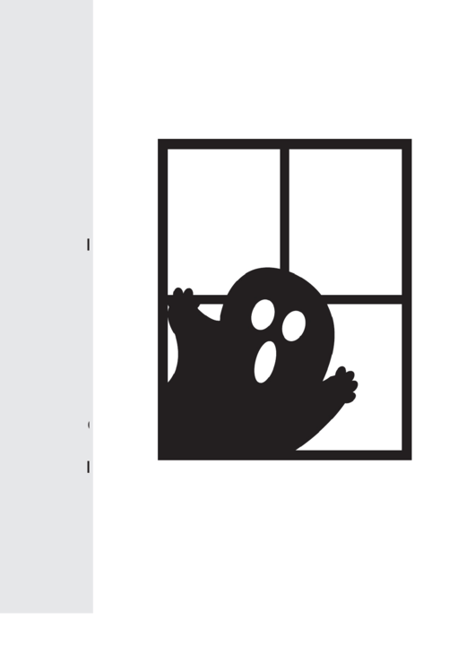 Peeking Ghost Pumpkin Carving Pattern Template Printable pdf