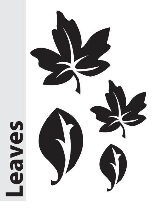 Leaves Pumpkin Carving Pattern Template Printable pdf