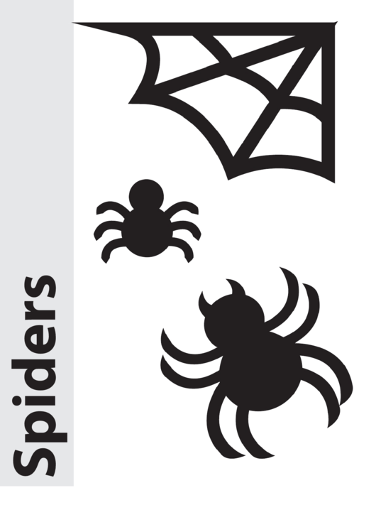 Spiders Pumpkin Carving Pattern Template Printable pdf