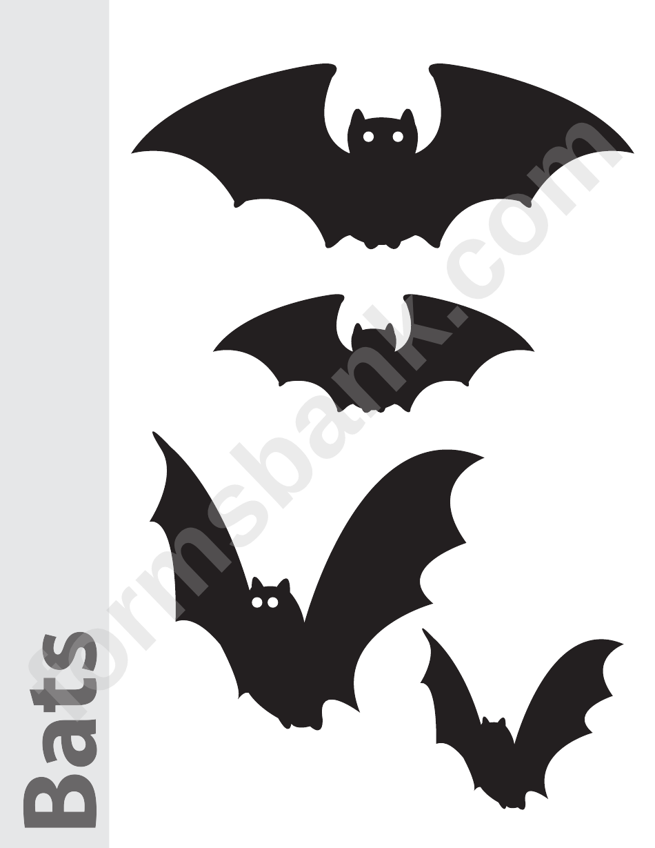 Bats Pumpkin Carving Pattern Template