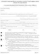 Form Dpssp 4646 - Concealed Handgun Permit Suspension / Revocation Affidavit