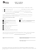 Form Rev 27 - Washington Seller's Certificate In-state Delivery
