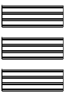 3-stave Quartet Format Blank Staff Paper