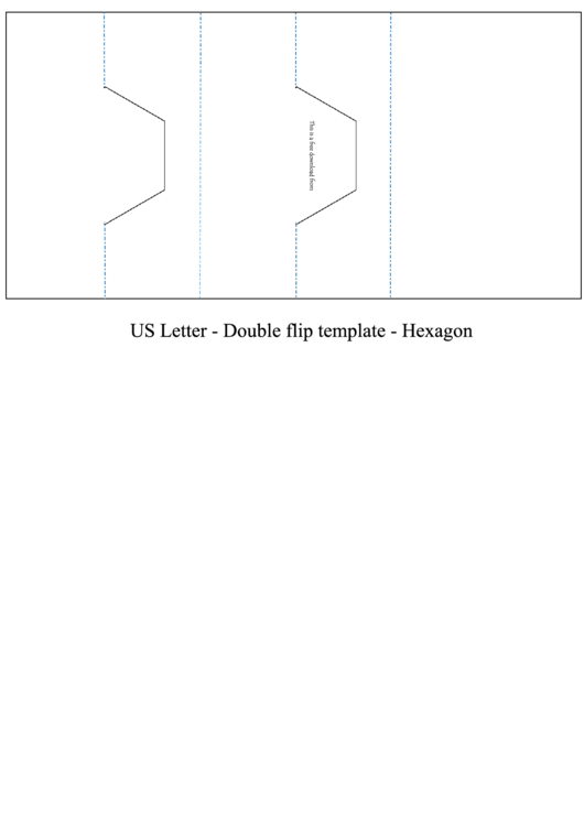 Us Letter Double Flip Template - Hexagon