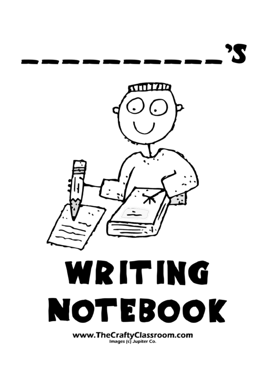 Writing Notebook Cover Page Template For Boys