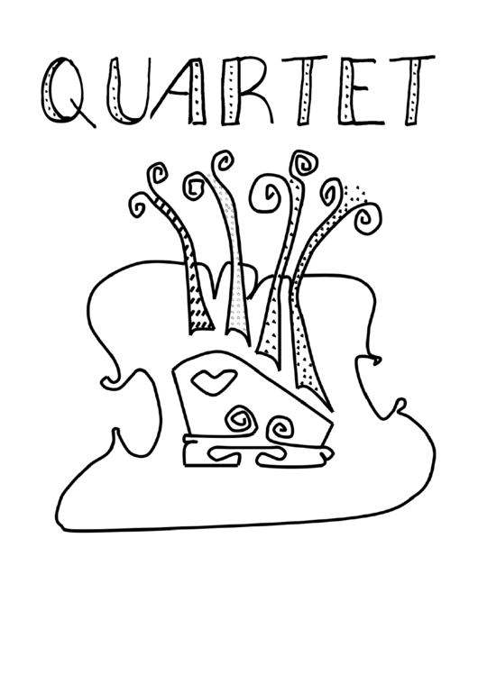 Quartet Music Coloring Sheet Printable pdf