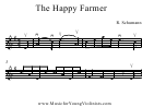 The Happy Farmer By R. Schumann Violin Sheet Music