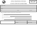 Form Mct-627 - Cancellation Of License Form