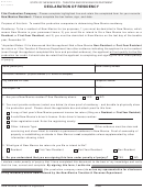 Form Rpd-41271 - New Mexico Declaration Of Residency
