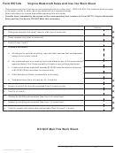 Form Wct-2a - Virginia Watercraft Sales And Use Tax Work Sheet