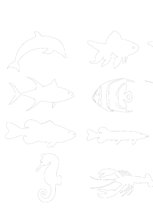 Fish Silhouette Cut-out Templates
