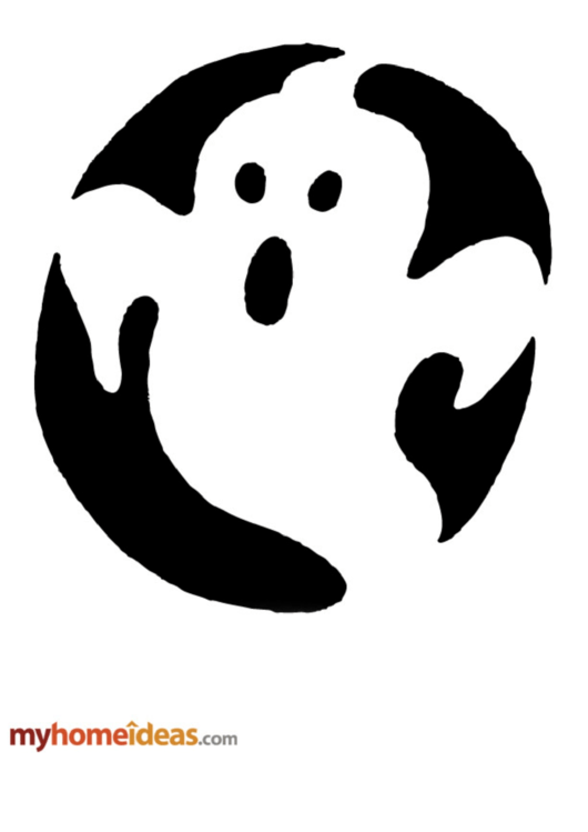 Ghost Pumpkin Template printable pdf download