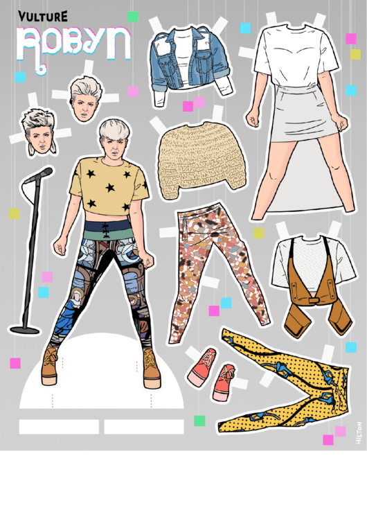 Robyn Paper Doll Template Printable pdf