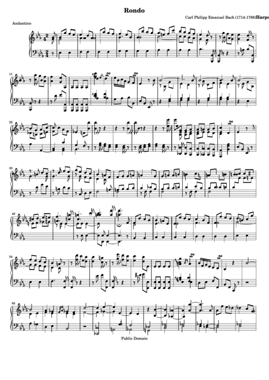 Carl Philipp Emanuel Bach - Rondo Sheet Music Printable pdf