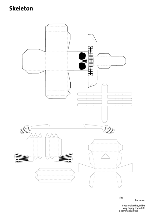 Paper Skeleton Template Printable pdf