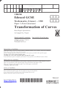 Edexcel Gcse Mathematics (linear) - Transformation Of Curves